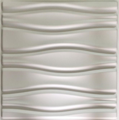 Modelli le mattonelle bianche della parete integrate prova 3D, pannelli amichevoli del rivestimento murale 3D di Eco